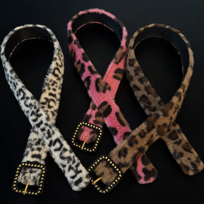 Leopard Fur Belts