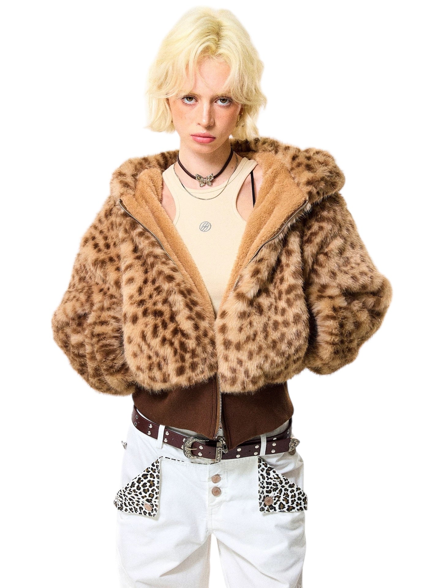 Leopard Plush Fur Coat-2