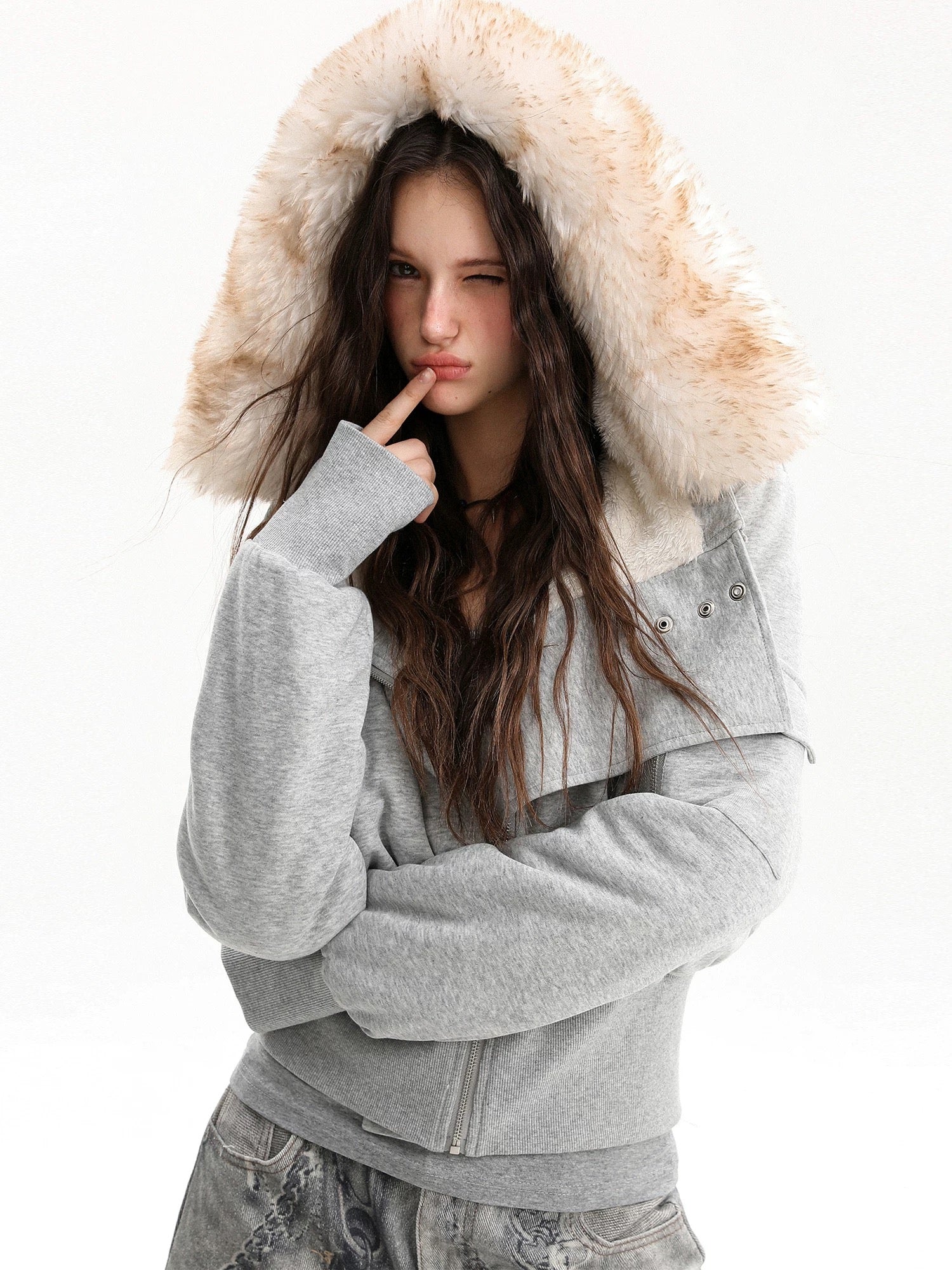 Detachable Fur Collar Jacket-3