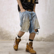Remedy Ripped Five-Point Denim Jorts - Dekayed
