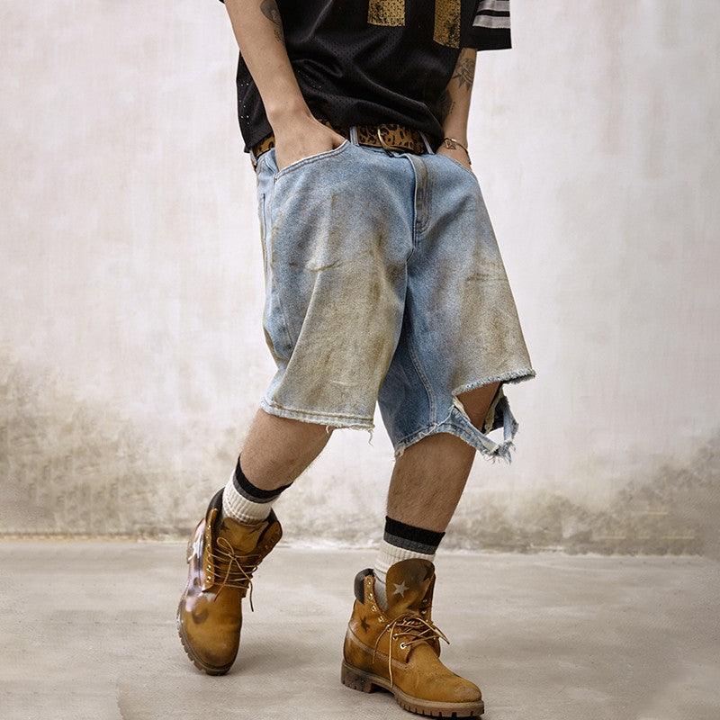 Remedy Ripped Five-Point Denim Jorts - Dekayed