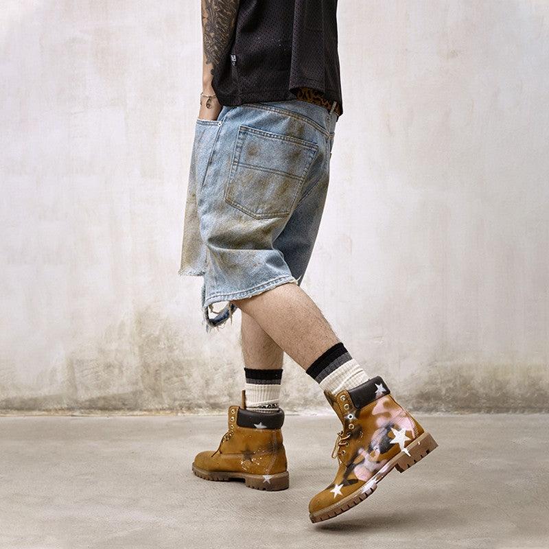 Remedy Ripped Five-Point Denim Jorts - Dekayed
