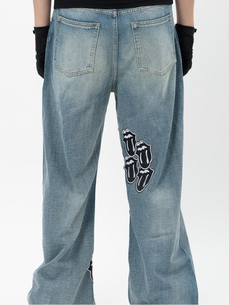 NOTHINGNESSWORLD &quot;Dream&quot; Tongue Jeans backside – Urban Streetwear