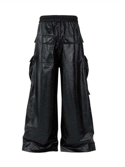 RO Waxed Black Cargos Pants