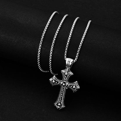 "Gothic Camo Cross Necklace"