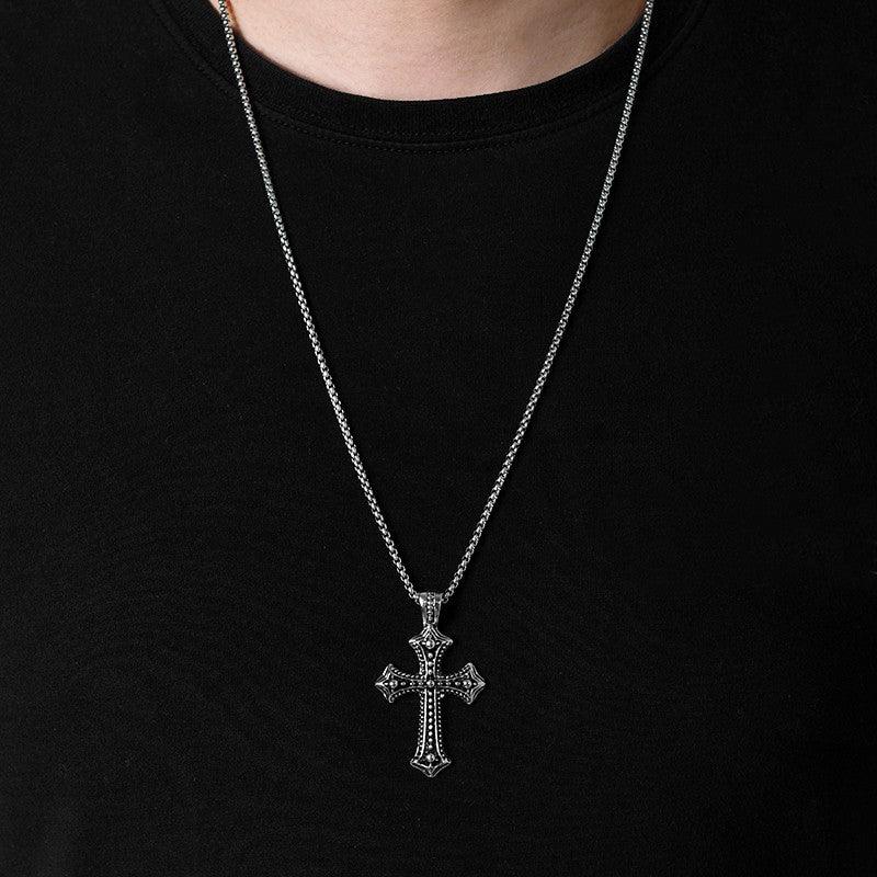 "Gothic Camo Cross Necklace"