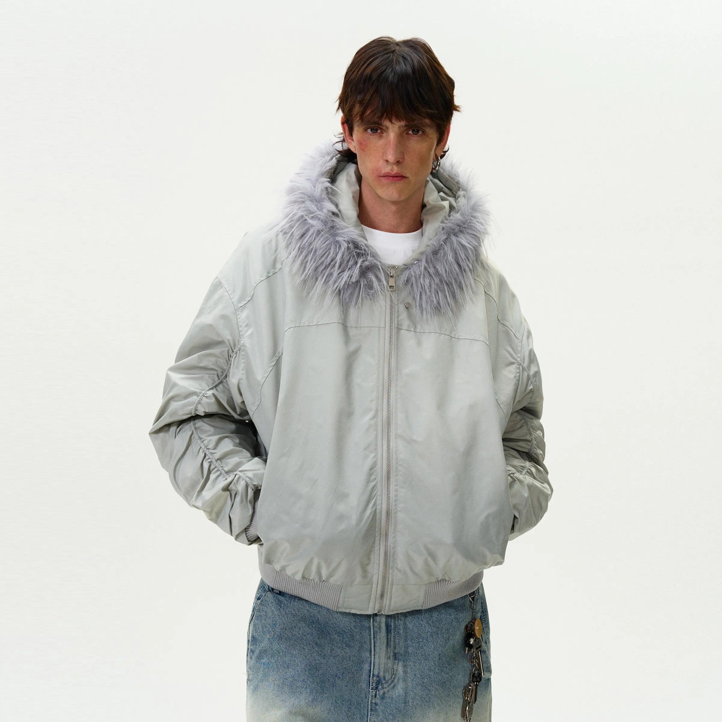 "Jet Black" Cotton Air force Designed Coat