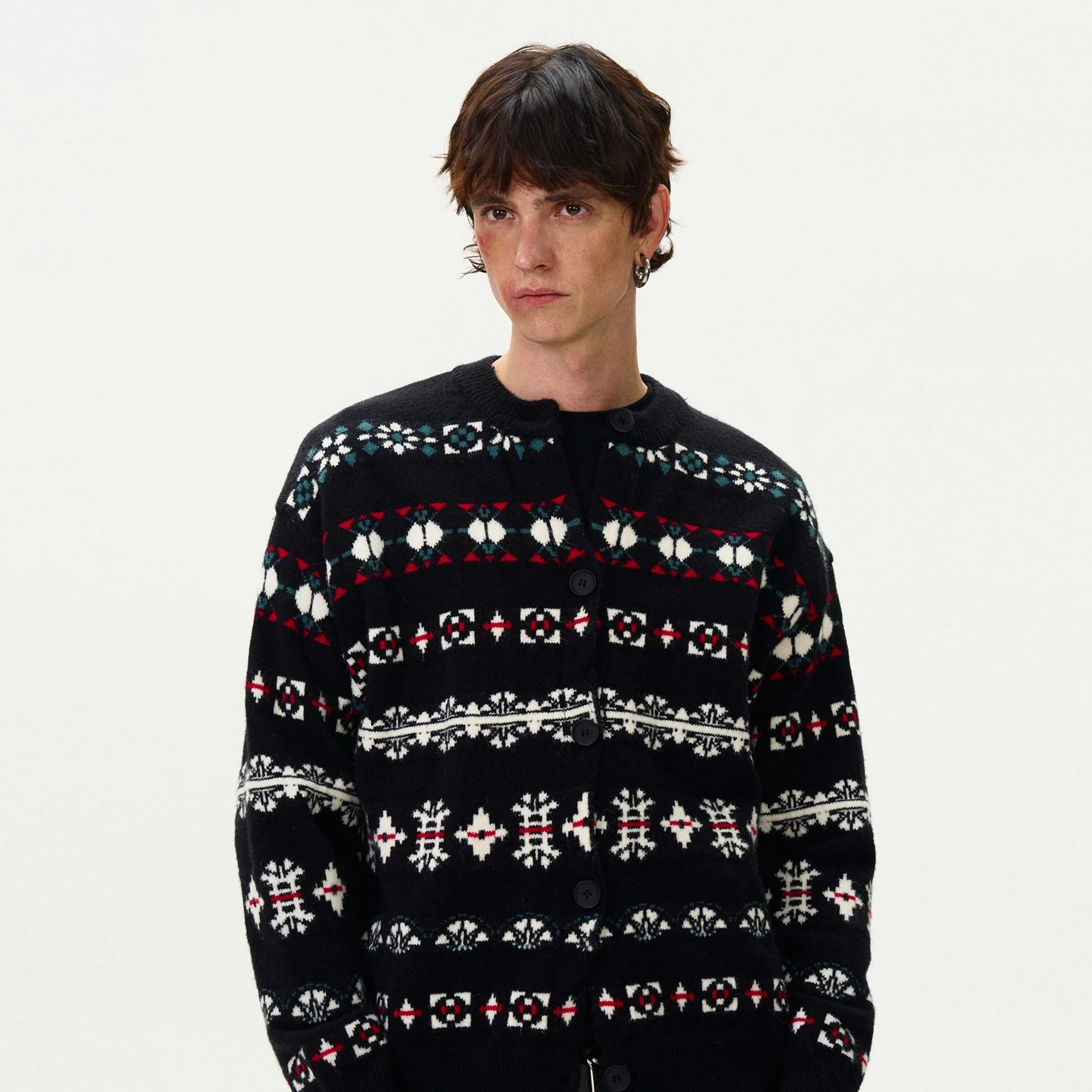 Fair Knitted Cardigan Jacquard Sweater