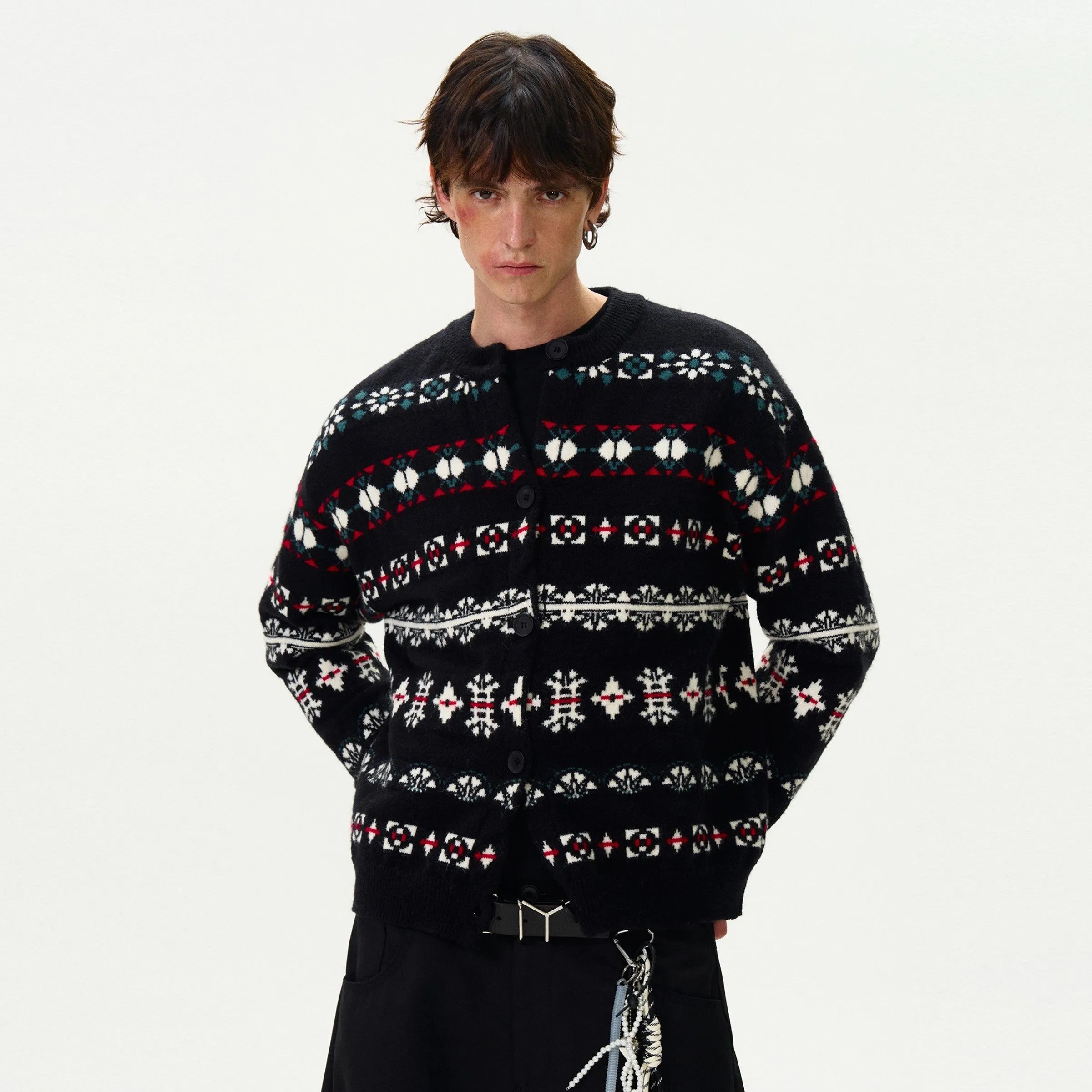 Fair Knitted Cardigan Jacquard Sweater