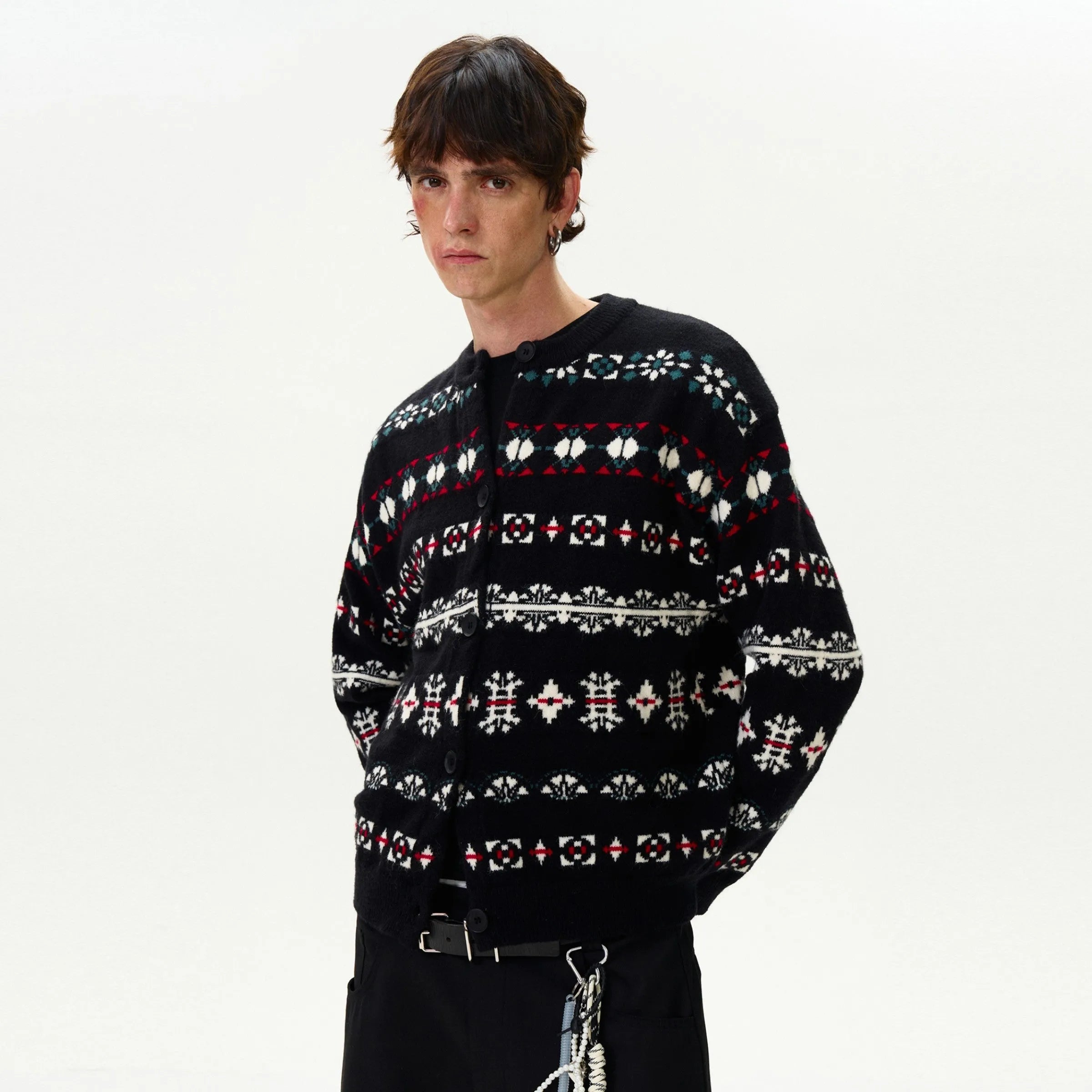 Fair Knitted Cardigan Jacquard Sweater
