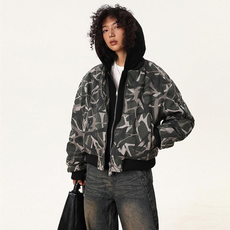 Camouflage Patchwork Fur Jacket Tracksuit V2