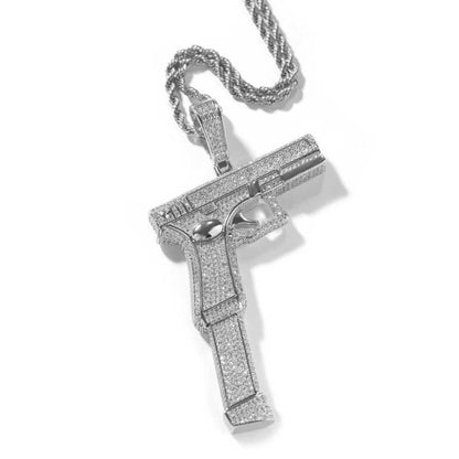 Diamond-Encrusted G*n Pendant