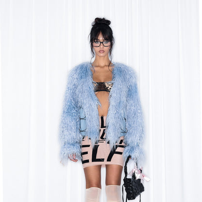 Blue Fur Coat