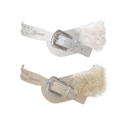 Crystal Fur Glam Belt