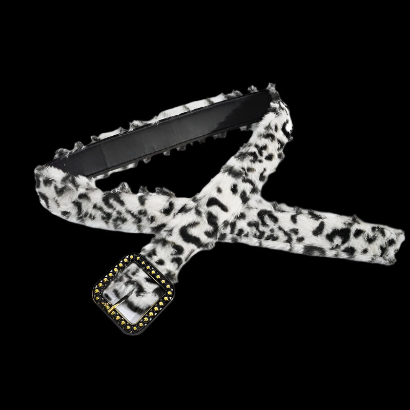 Snow leopard Fur Belt