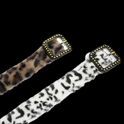 Leopard Fur Belts