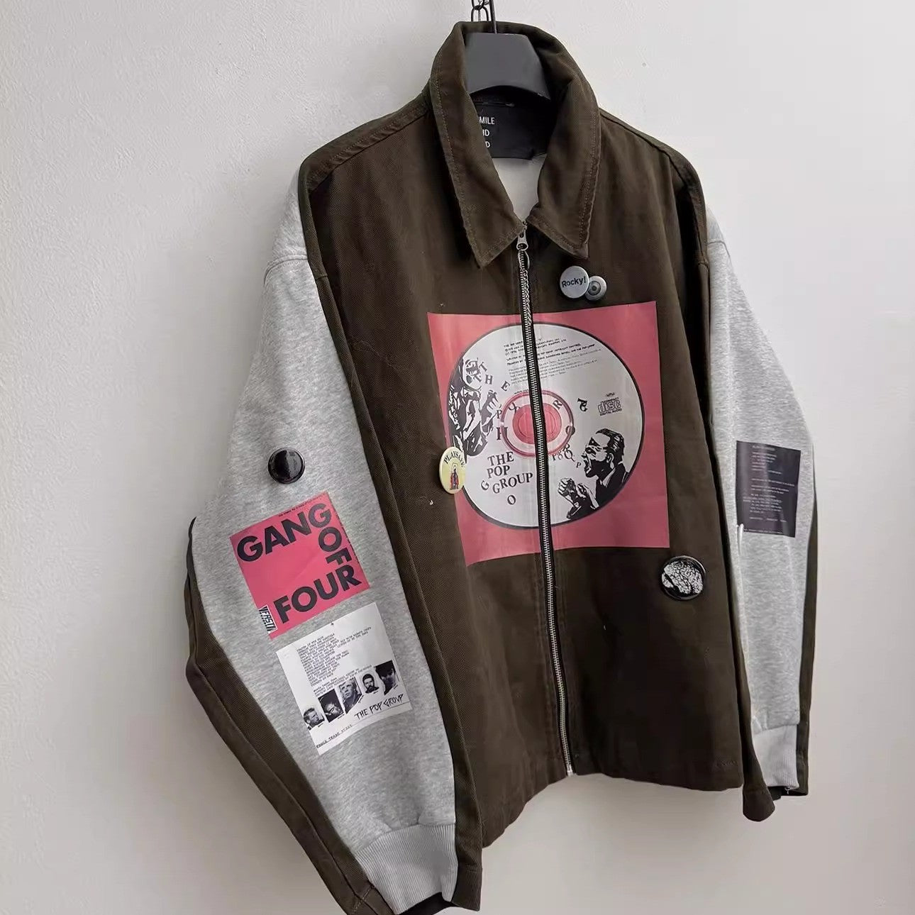 Retro Vinyl Patchwork Jacket