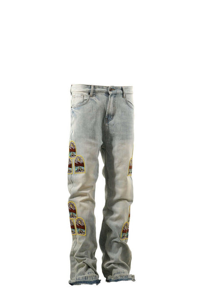 Cathedral Window Patch Jeans