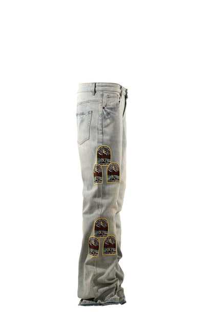 Cathedral Window Patch Jeans