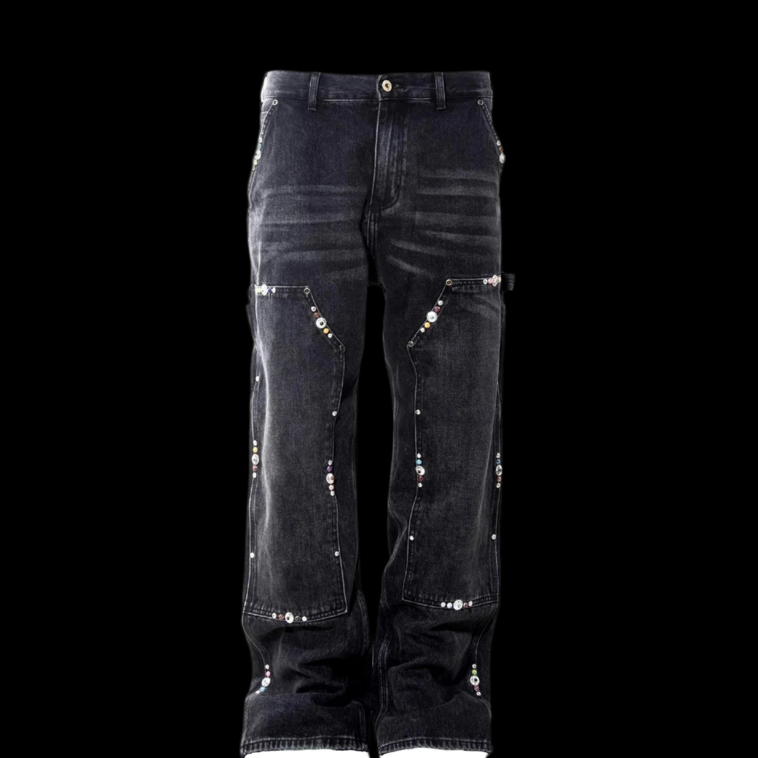 Embellished Midnight Cargo Jeans