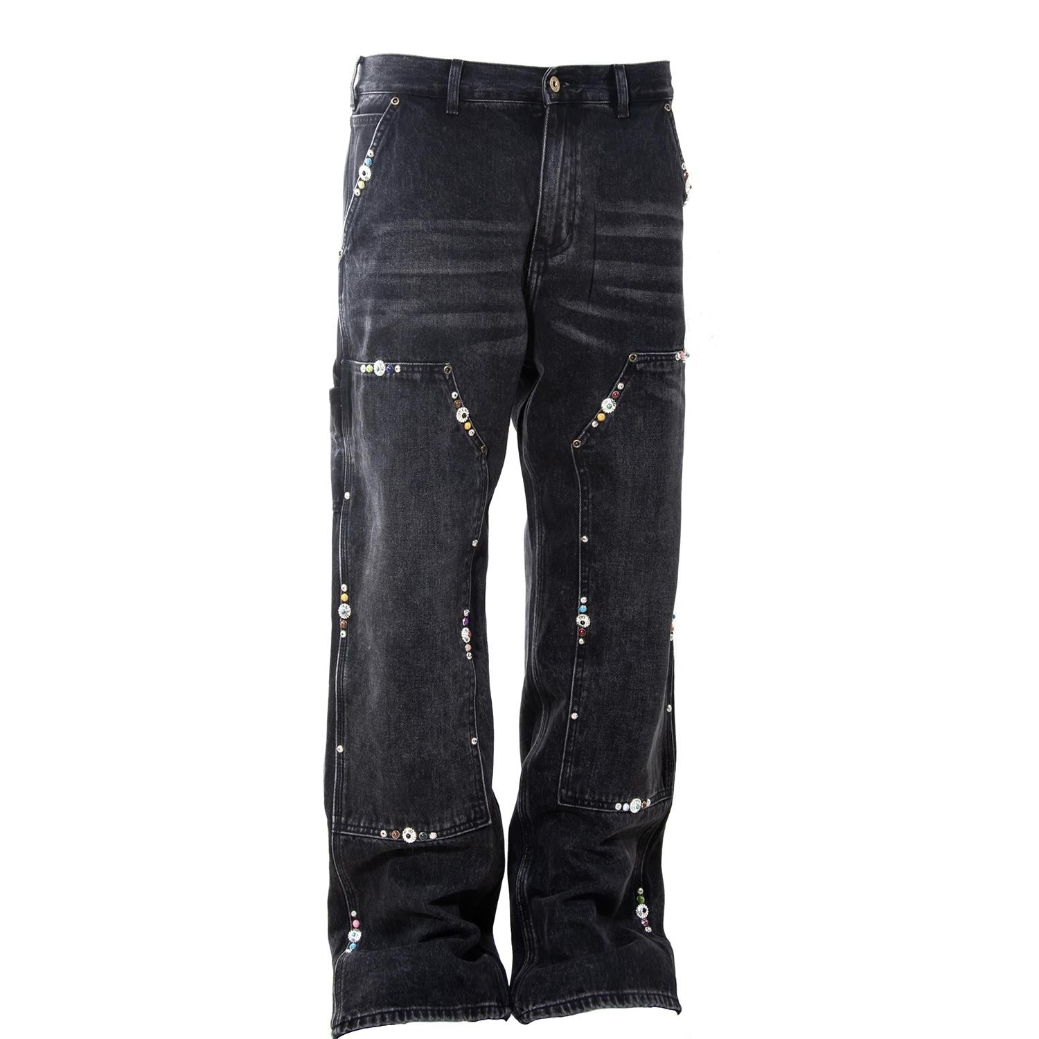 Embellished Midnight Cargo Jeans