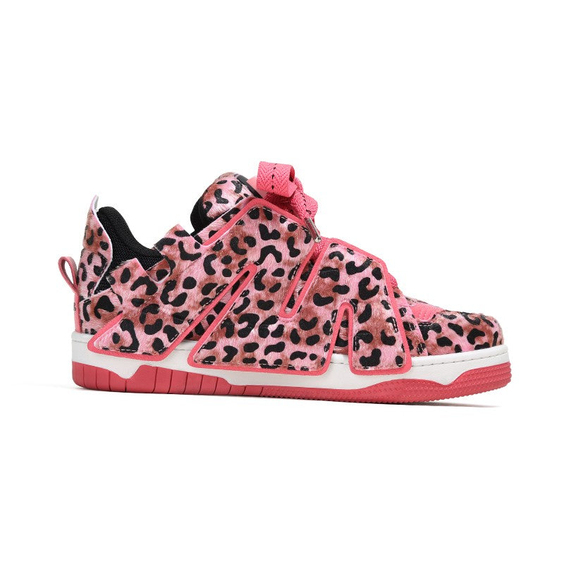 ADC Da Vinci Pink Leopard Print Sneakers