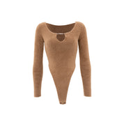 Velveteen V-Neck Long Sleeves