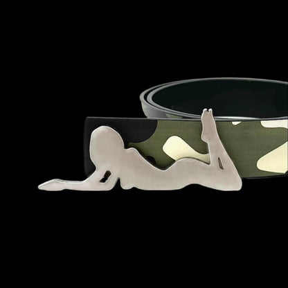 Playboi Camouflage Leather Belt