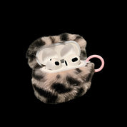 Plush Leopard Print Airpods Case
