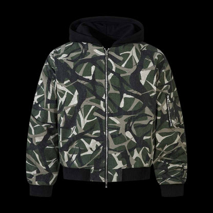 Camouflage Patchwork Fur Jacket Tracksuit V2