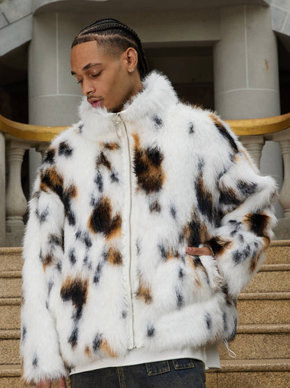 &quot;La vache&quot; Faux Fur Jacket