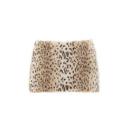 Y2K Leopard Knit Skirt Set