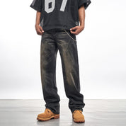 Ink Splashed Black Jeans