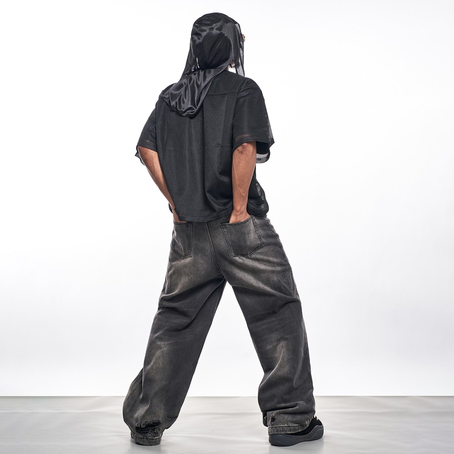 Five Button Straight Washed Jeans