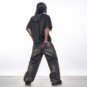 Five Button Straight Washed Jeans