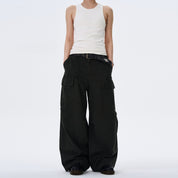 Street Style Multi Pocket Loose Baggy Jeans