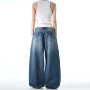 Rivet Design Pattern Baggy Jeans