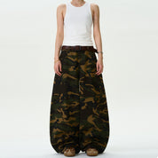 Retro Camouflage Machete Baggy Jeans