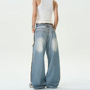 Reverse Design Loose Baggy Jeans