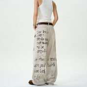 Graffiti Design Straight Jeans