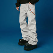 Chain Relief Print Jeans