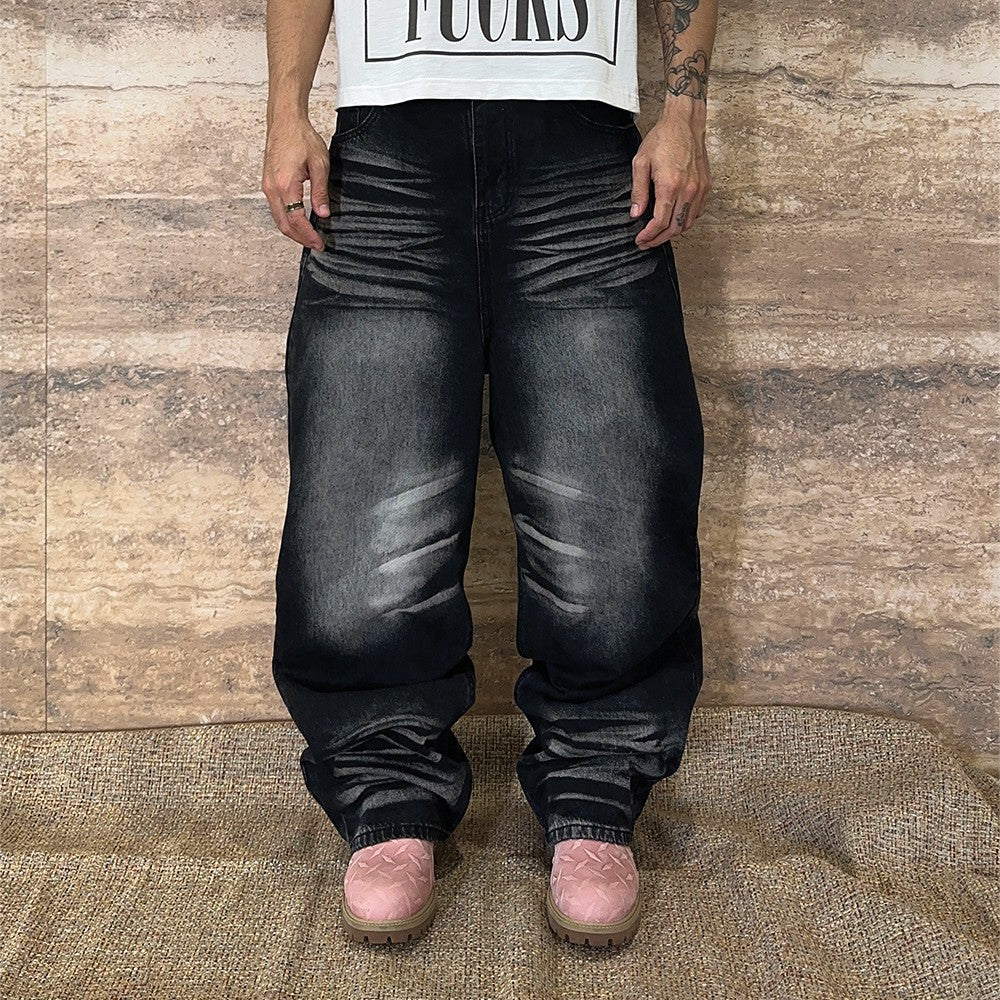 Wrinkle Rush Baggy Denim Jeans