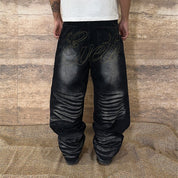Wrinkle Rush Baggy Denim Jeans