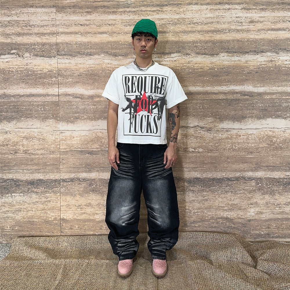 Wrinkle Rush Baggy Denim Jeans