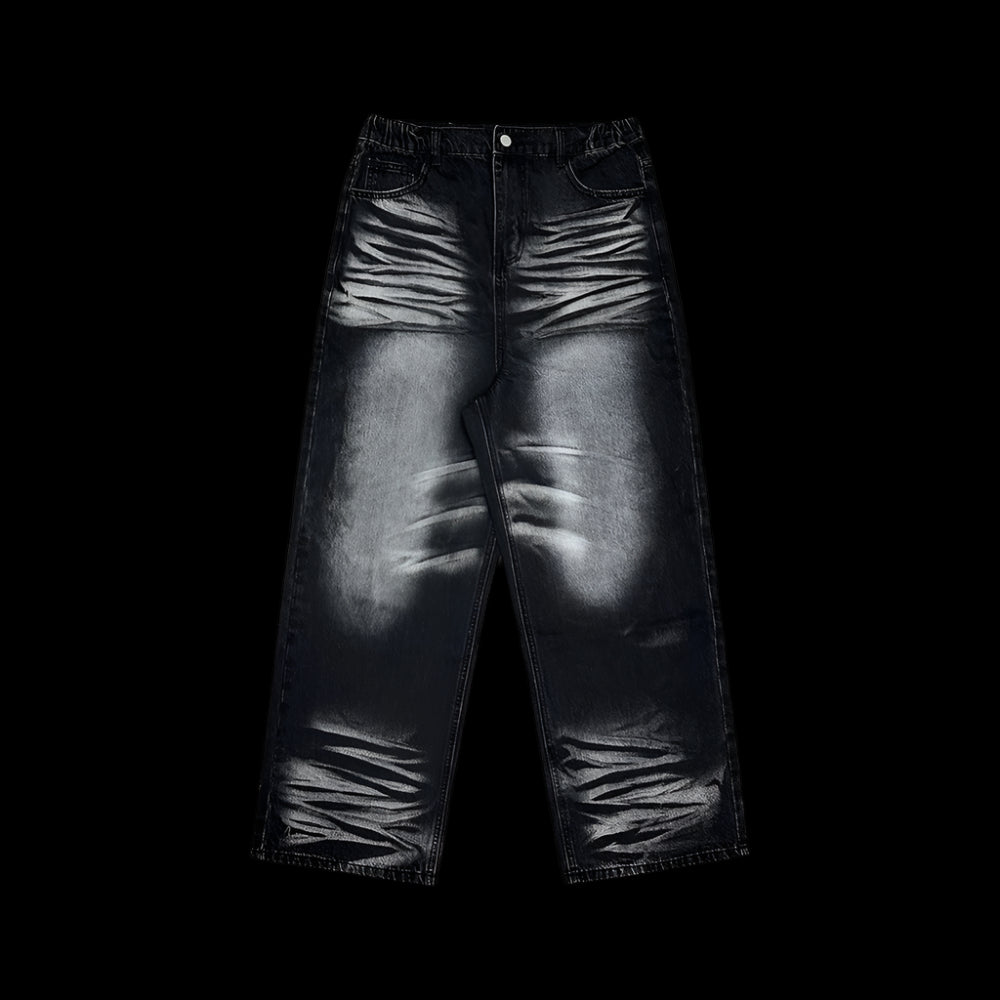Wrinkle Rush Baggy Denim Jeans