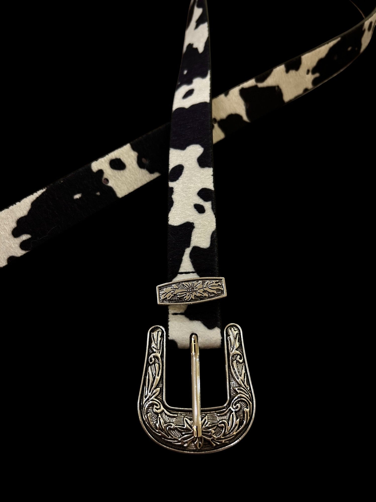 Western Drip Cowprint Classic Belt