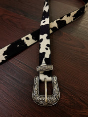 Western Drip Cowprint Classic Belt