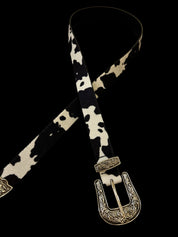 Western Drip Cowprint Classic Belt