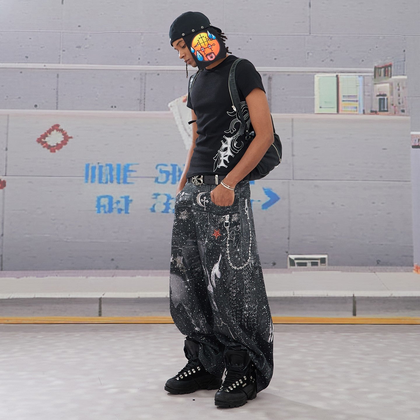 DND4DES Armored Coke Baggy Denim Print Pants