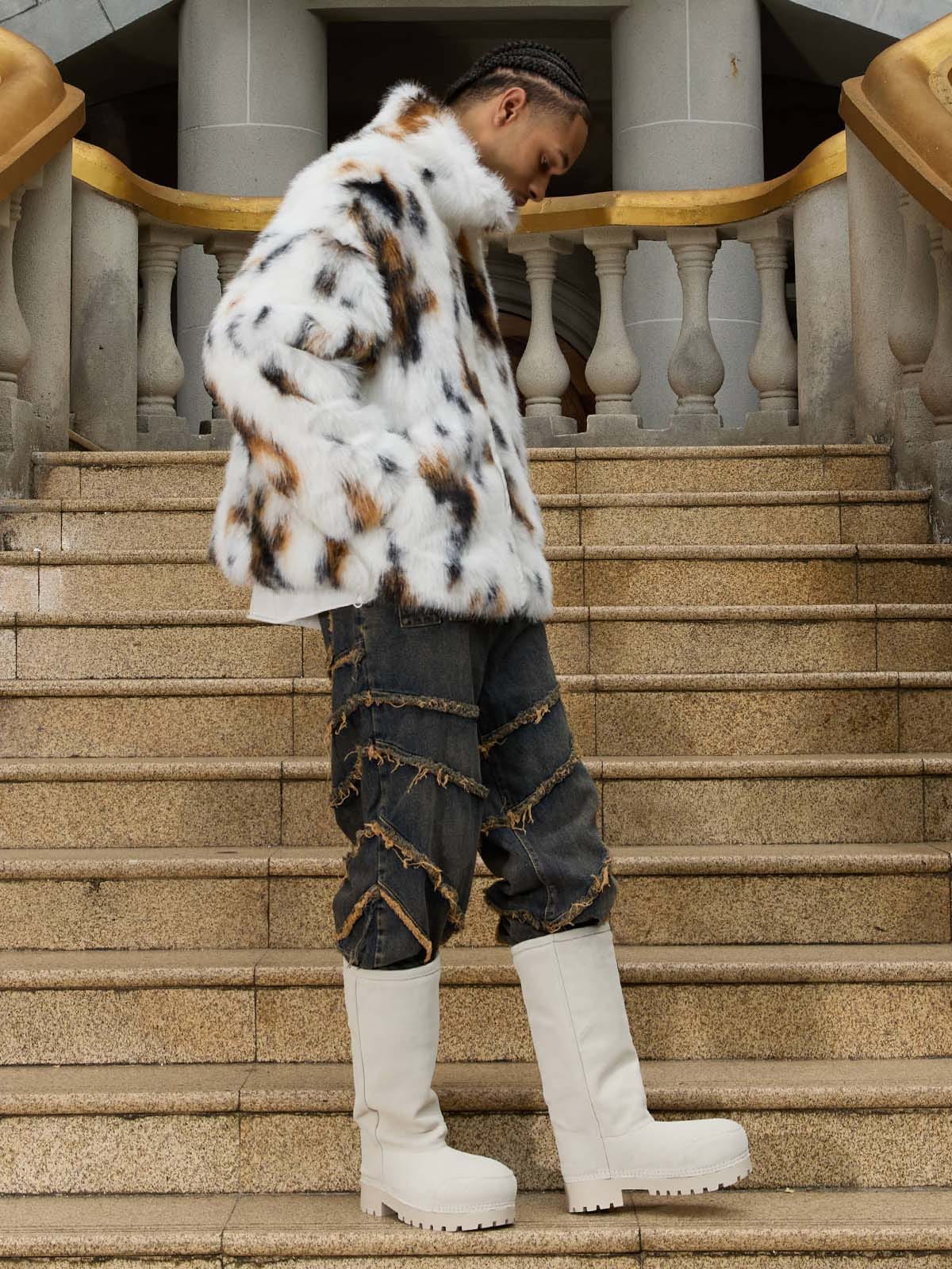 &quot;La vache&quot; Faux Fur Jacket